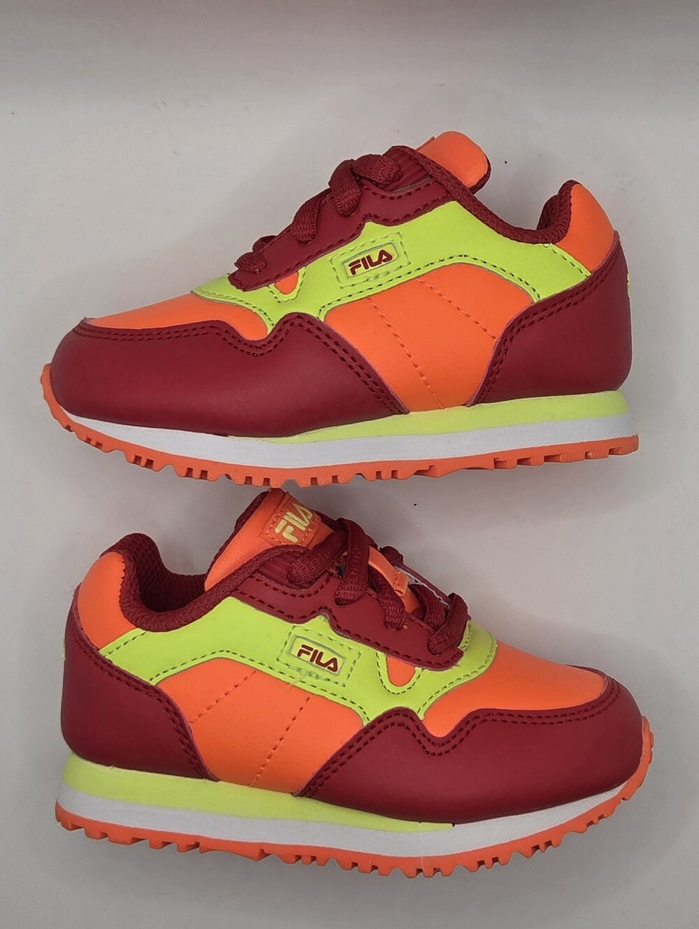 FILA Toddler Cress Color Block Neon Sneakers Size 5